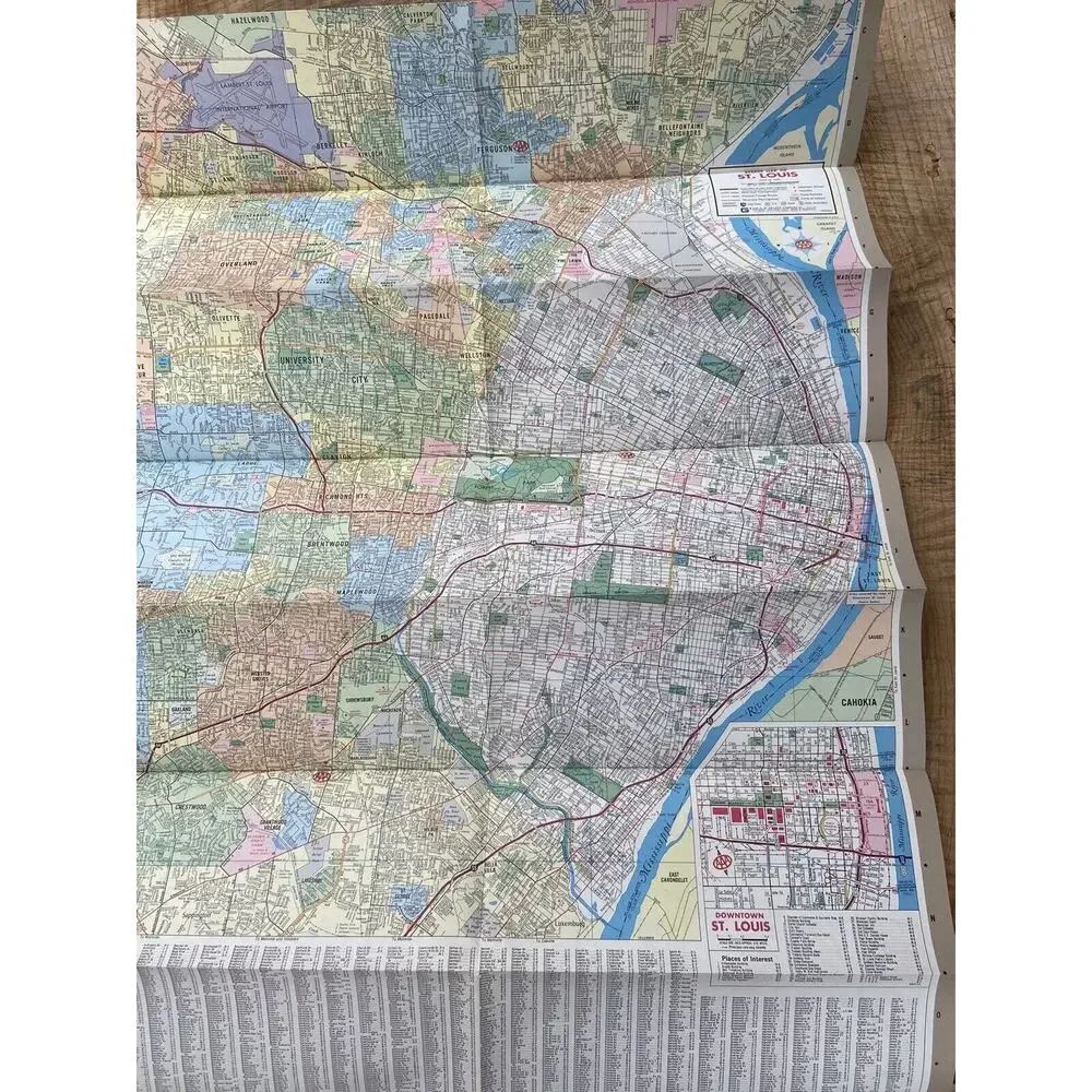 Vintage 1971 1975 1970's Road map AAA Automobile Club HTF One Owner Cities 10